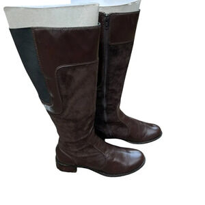 Taryn Rose Radiant Chocolate Brown Suede Calf Boots Size 8.5 NIB